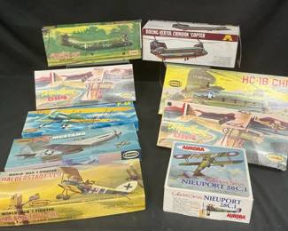 Aurora Model Aircraft Kits Ft. Curtiss P6E  Variety