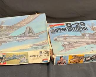 2 B29 Superfortress Airplane Scale Model Kits