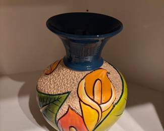 1999 Jamaican Wassi Art Vase - Signed Dwayne 