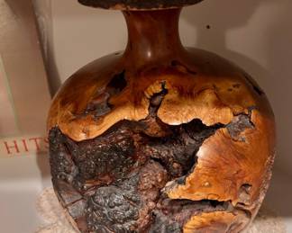 Warren Vienneau Turned Burl Wood Vase