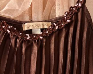 Flora Nikrooz Brown Mini Dress with Beaded Floral Detail