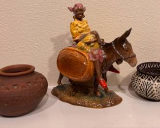 Terra Cotta Bud Vase, Beswick "Susie Jamaica" Porcelain Figurine
