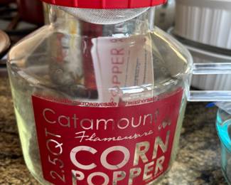 Catamount Flameware 2.5-Quart Glass Corn Popper