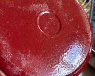 Red Enameled Cast Iron Dutch Oven