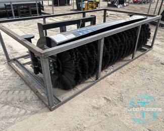 Unused 2026 Mower King, 72in Skid Steer Rotary Angle Broom