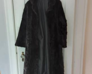 Black Fur Trenchcoat
