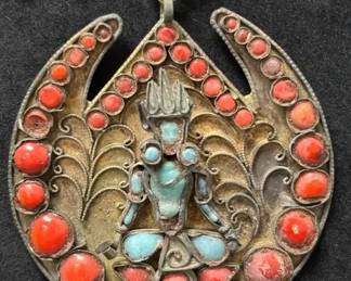  05 Vintage Asian Buddha Pendant Necklace , 2 Other Necklaces