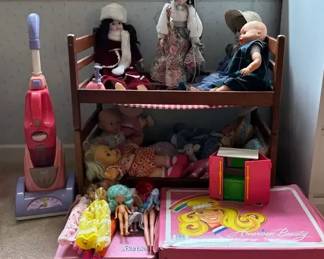 Vintage Dolls, Babies, Barbies  Accessories , Wood Doll Bunk Bed