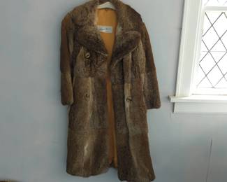 Hopper Furs Rabbit Fur Trench Coat