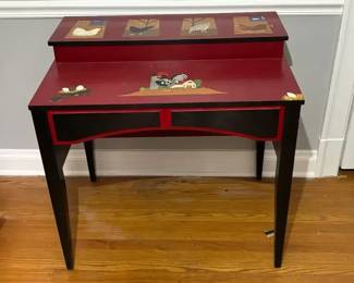 Vintage Farm House Theme Painted Wood Desk