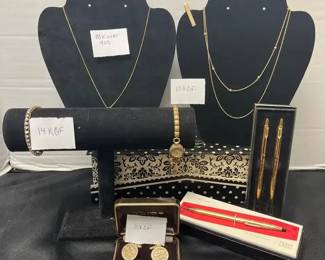 Gold Filled Jewelry And Pens