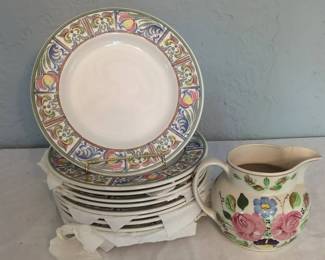 Syracuse Dinner Plates and Pitcher