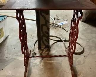 Red Metal Table