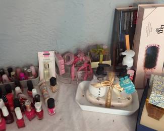 Nail Polish, Chi Flat Iron, Hairbrush Straightener, and Other Various Beauty Supplies
