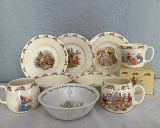 Vintage Royal DoultonBunnykins Plates, Bowls, Cups