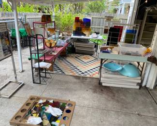 Staining glass sale will be set up under the pergola