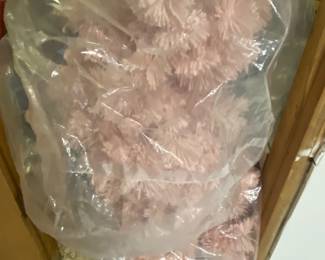 3+ foot pink vintage flax Christmas tree!