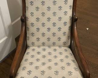 antique low Victorian rocking chair with cherry wood $100 worth more