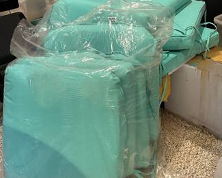 set of nine almost knew outdoor patio cushions