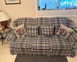 Couch, lamp