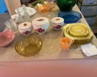 Vintage glassware