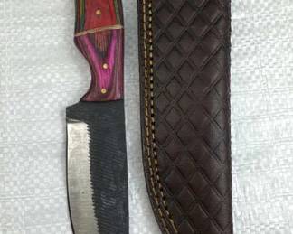 Handmade Steel Fixed Blade Knife w/ Sheath
