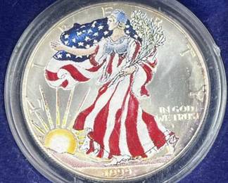 1999 American Silver Eagle 1oz .999 in Color