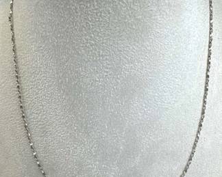 925 Silver Italy Twist Chain Link Necklace
