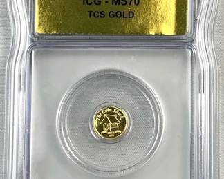 1/200 Ozt. Gold 'The Coin Shack' .9999 24K ICG