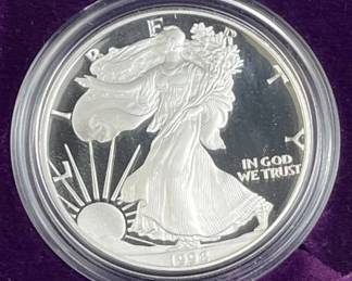 1992 Proof American Silver Eagle 1oz .999