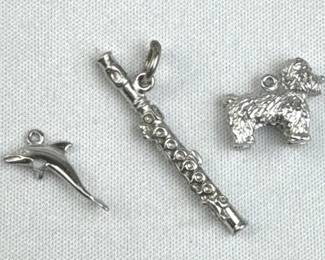 925 Silver 3  Charm Set