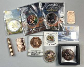 Collection of Assorted Copper Rounds & Bars Etc