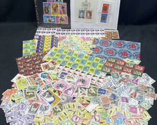 World Stamps w/ Ajman Squares & Easter Seals+