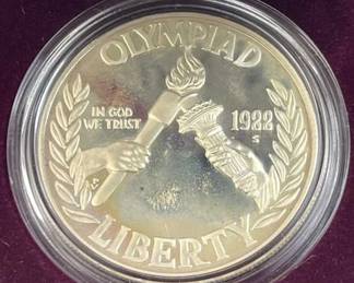 1988 Silver Proof Olympiad $1 Coin, US 90%
