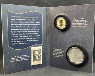 2015 Eisenhower 1oz Silver Coin & Chronicles Set