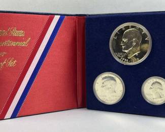 1776-1976 Silver Proof Bicentennial 3pc Coin Set