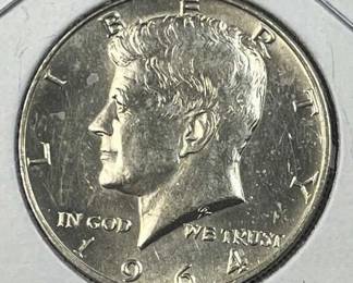 1964 JFK 90% Silver Half Dollar, Uncirculated