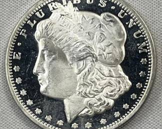 1/2oz Troy Silver Morgan Round, .999 Fine