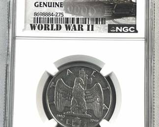 1940R XVIII Italy Lira World War II Era NGC Gen.