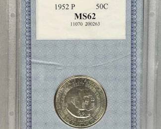 1952 Silver GW Carver & Booker T. AACGS MS62