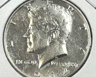 1964 JFK 90% Silver Half Dollar, Uncirculated