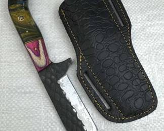 Handmade Steel Fixed Blade Knife w/ Sheath