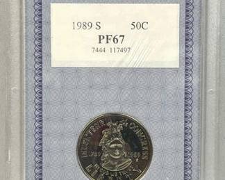 1989-S Clad Proof Congress Half, AACGS PF67