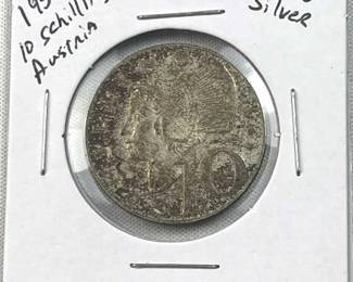 1958 Austria Silver 10 Schilling Coin .640