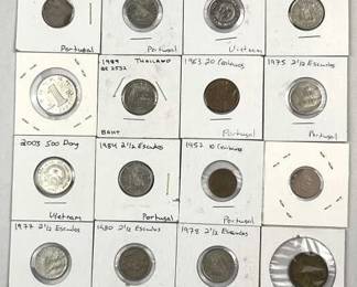 Vintage World Coins Assortment, Carded
