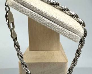 925 Silver Milor Twisted Rope Chain Bracelet