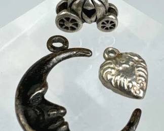 925 Silver 3 Vintage Charm Set