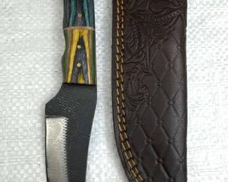 Handmade Steel Fixed Blade Knife w/ Sheath