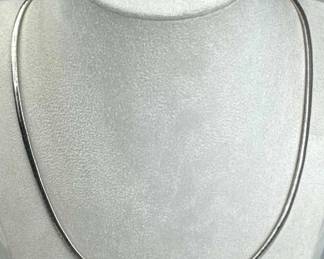 925 Silver Italy Omega Chain Necklace