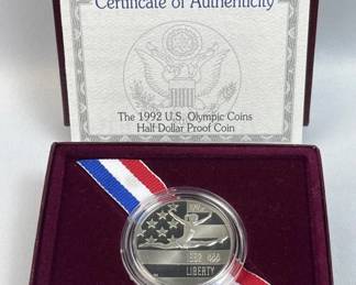 1992 Proof Clad Olympics Gymnastics Half Dollar